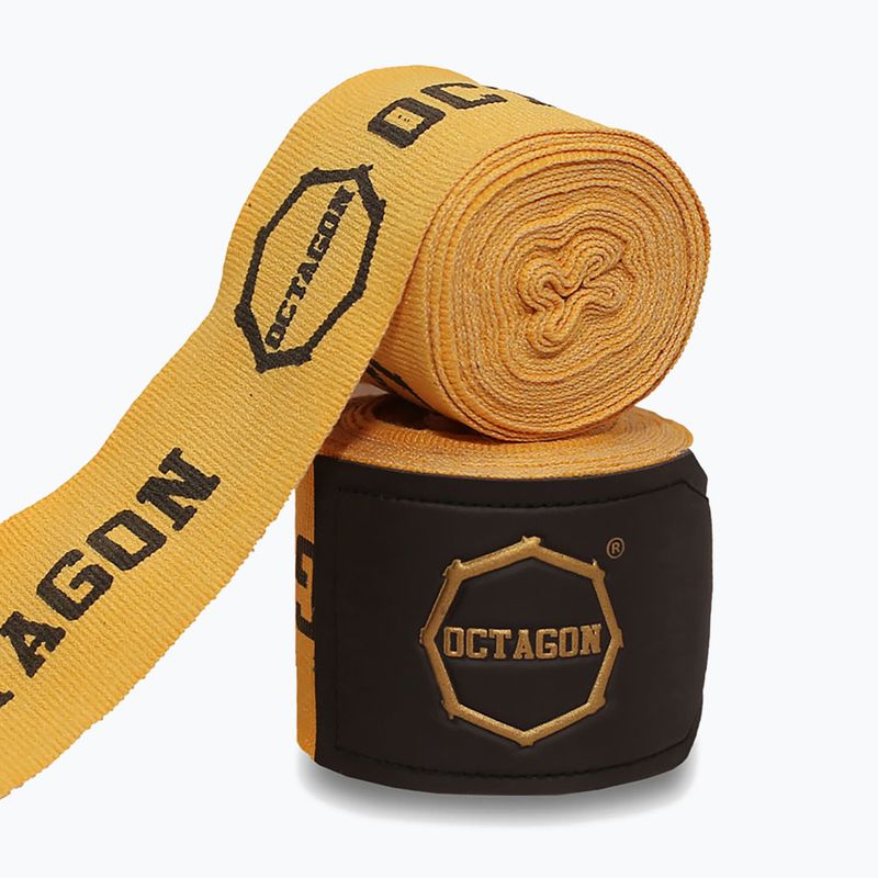 Boxerské bandáže Octagon Fightgear Supreme Printed 500 cm gold 2