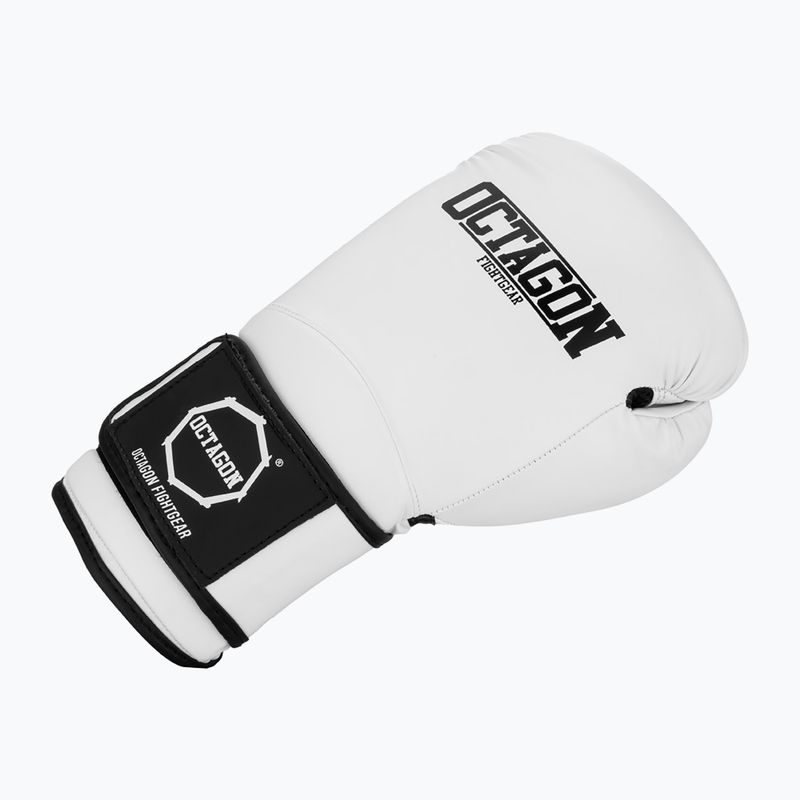 Boxerské rukavice Octagon Matt white 2