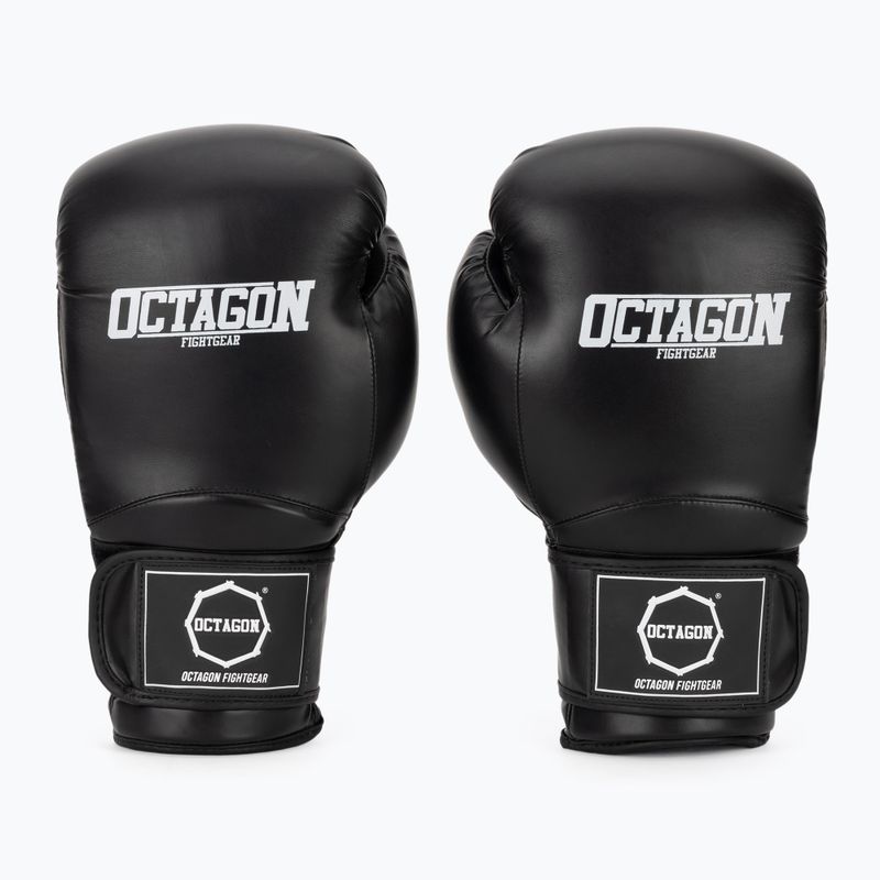 Boxerské rukavice Octagon Matt black 2