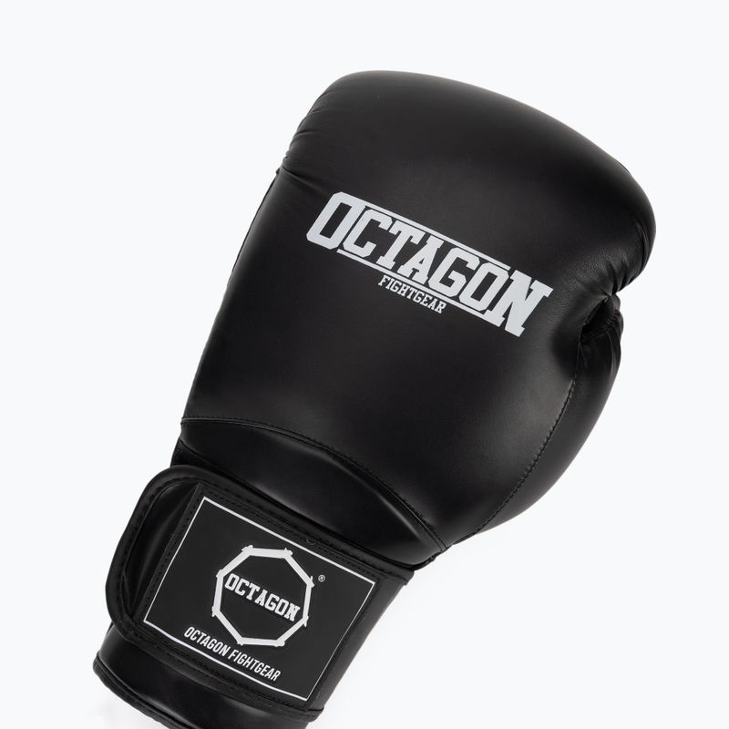 Boxerské rukavice Octagon Matt black 5