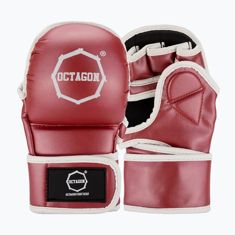 Sparringové rukavice Octagon Metallic MMA red