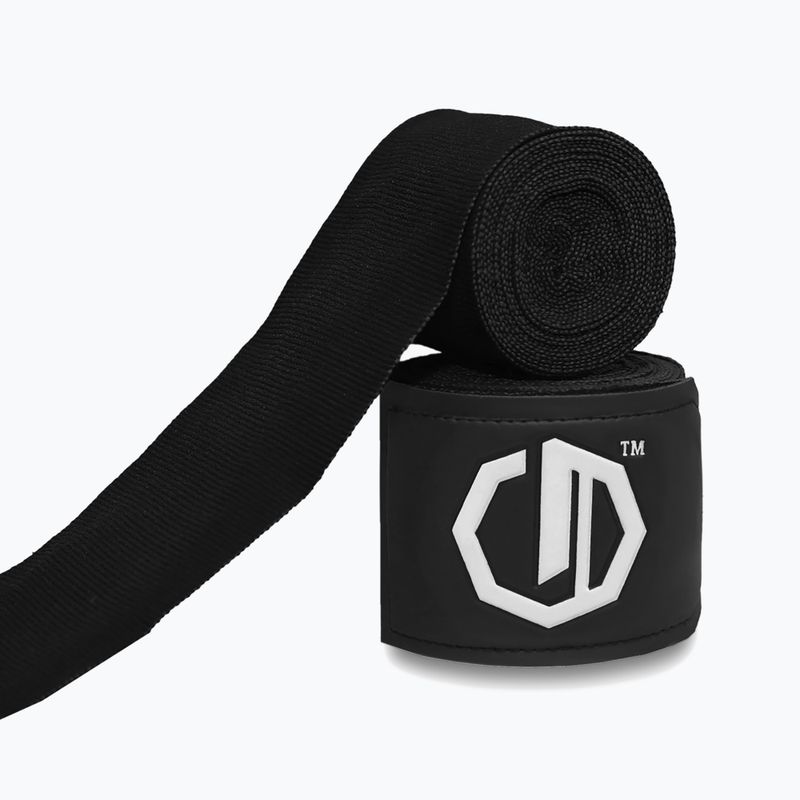 Boxerské bandáže Octagon Legion Supreme 400 cm black/white 2