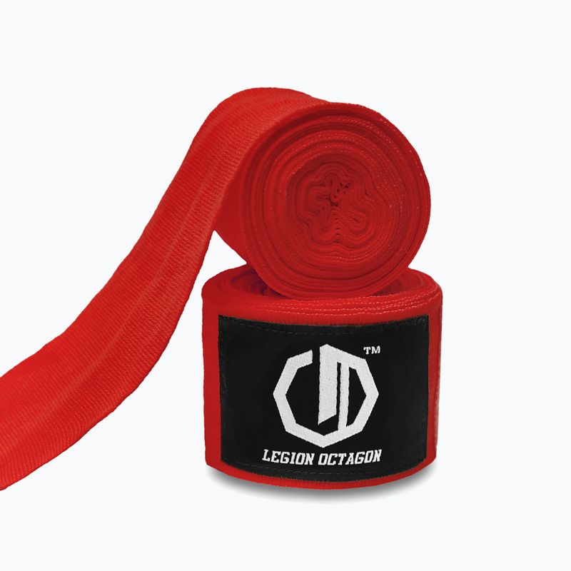 Boxerské bandáže Octagon Legion Standard 400 cm red 2