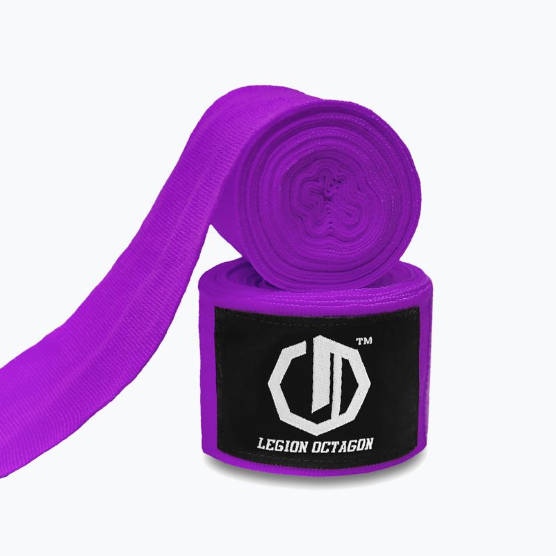 Boxerské bandáže Octagon Legion Standard 400 cm purple 2