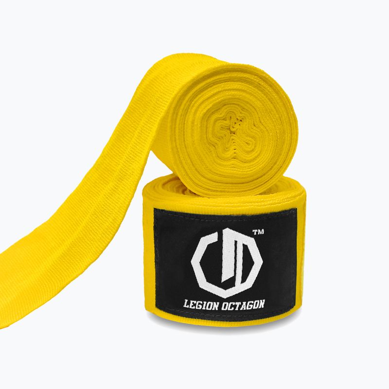 Boxerské bandáže Octagon Legion Standard 400 cm yellow 2