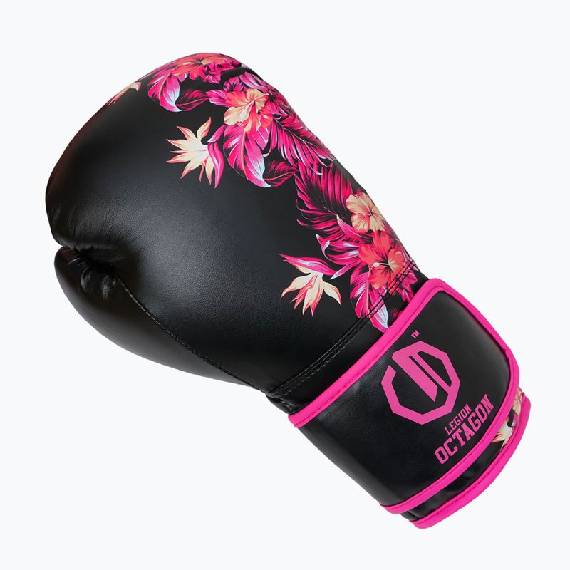 Boxerské rukavice Octagon Legion Flower black/pink 2