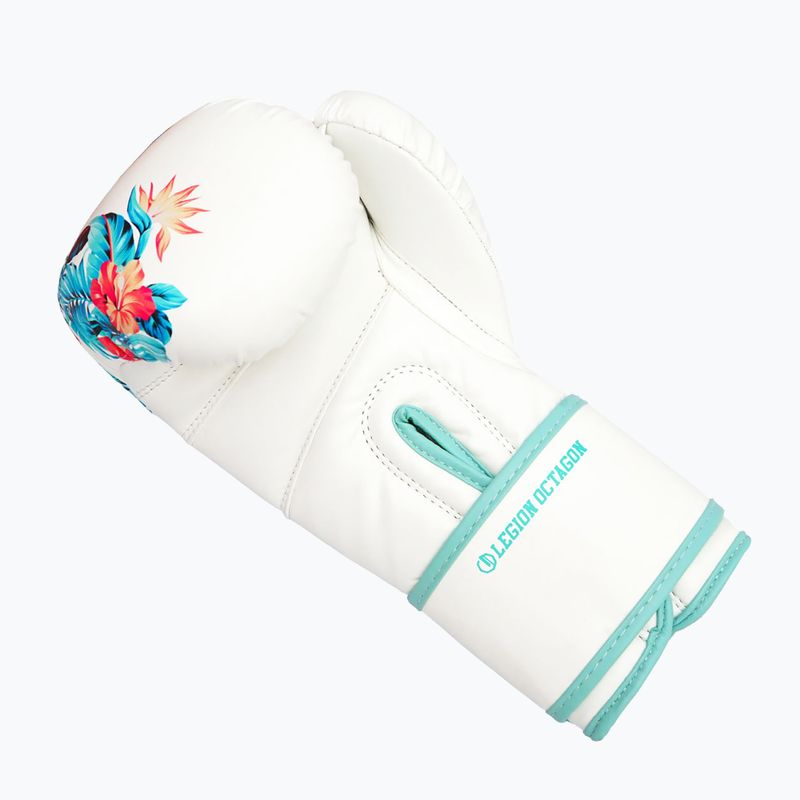 Boxerské rukavice Octagon Legion Flower white/sea green 3