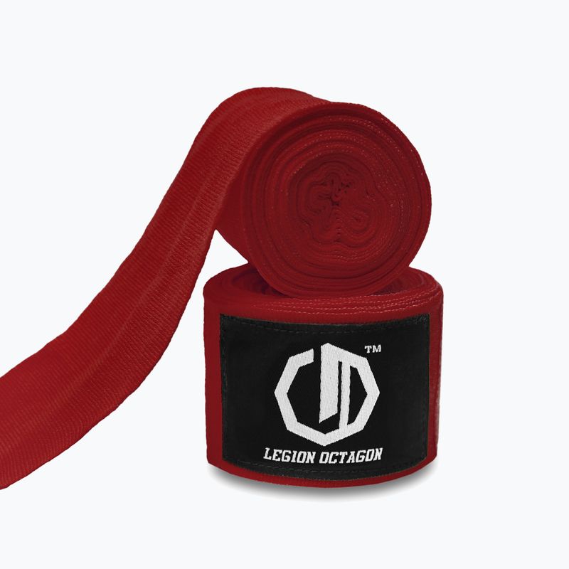 Boxerské bandáže Octagon Legion Standard 500 cm burgundy 2