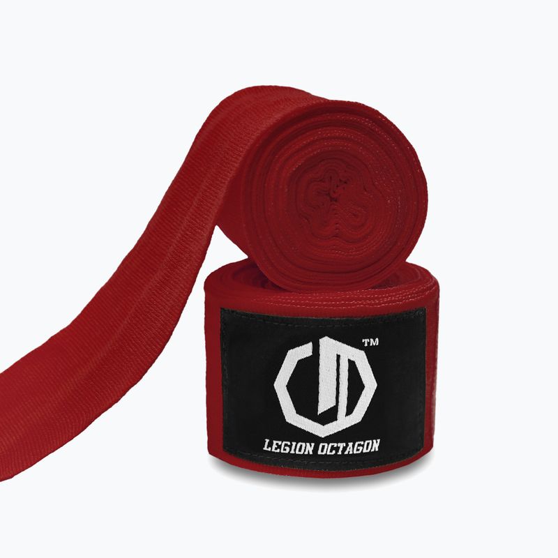 Boxerské bandáže Octagon Legion Standard 300 cm burgundy 2