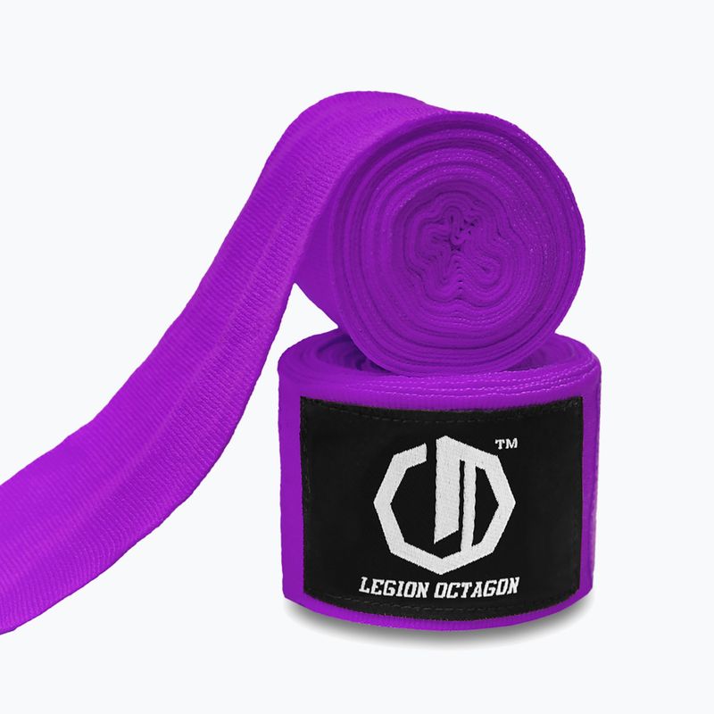 Boxerské bandáže Octagon Legion Standard 500 cm purple 2