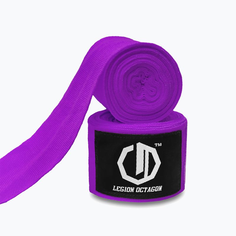 Boxerské bandáže Octagon Legion Standard 300 cm purple 2
