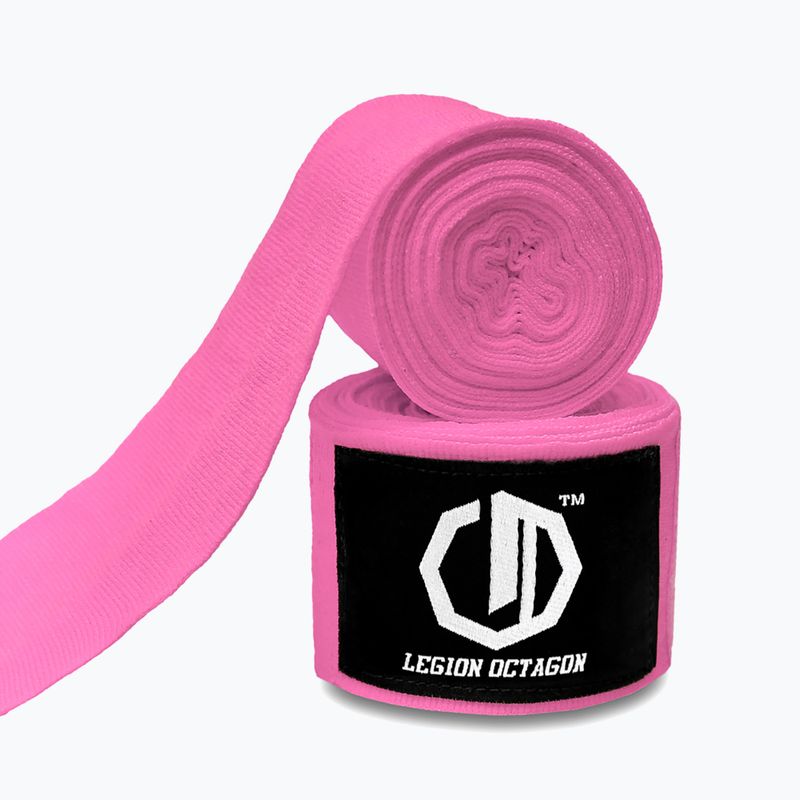 Boxerské bandáže Octagon Legion Standard 500 cm pink 2