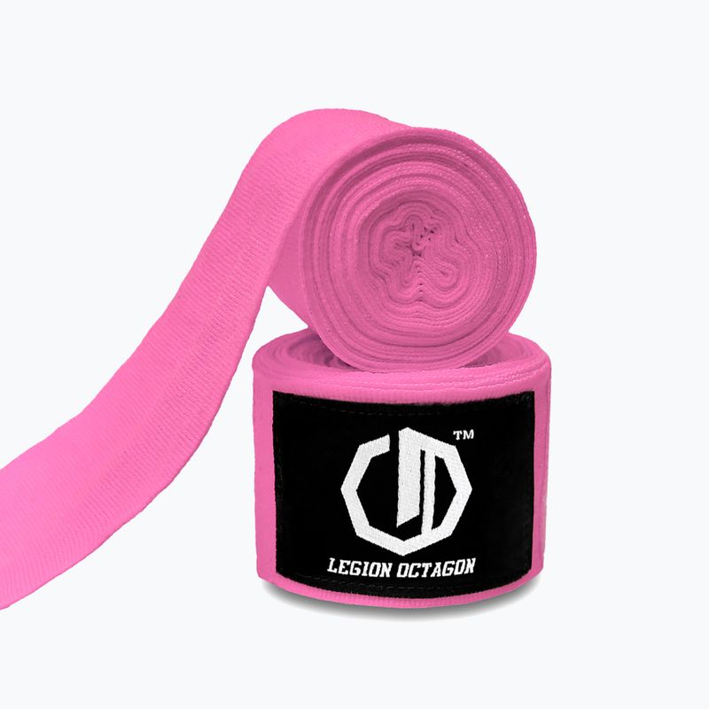 Boxerské bandáže Octagon Legion Standard 300 cm pink 2
