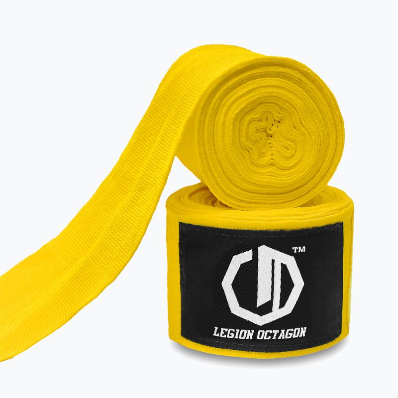 Boxerské bandáže Octagon Legion Standard 300 cm yellow 2