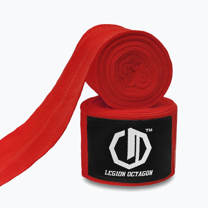 Boxerské bandáže Octagon Legion Standard 500 cm red 2