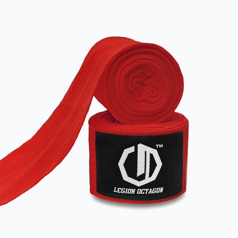 Boxerské bandáže Octagon Legion Standard 300 cm red 2