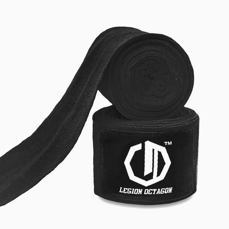 Boxerské bandáže Octagon Legion Standard 500 cm black/white 2