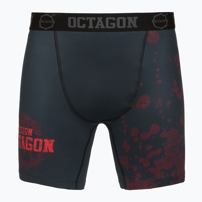 Pánske tréningové šortky Octagon Legion Grunge čierna/červená