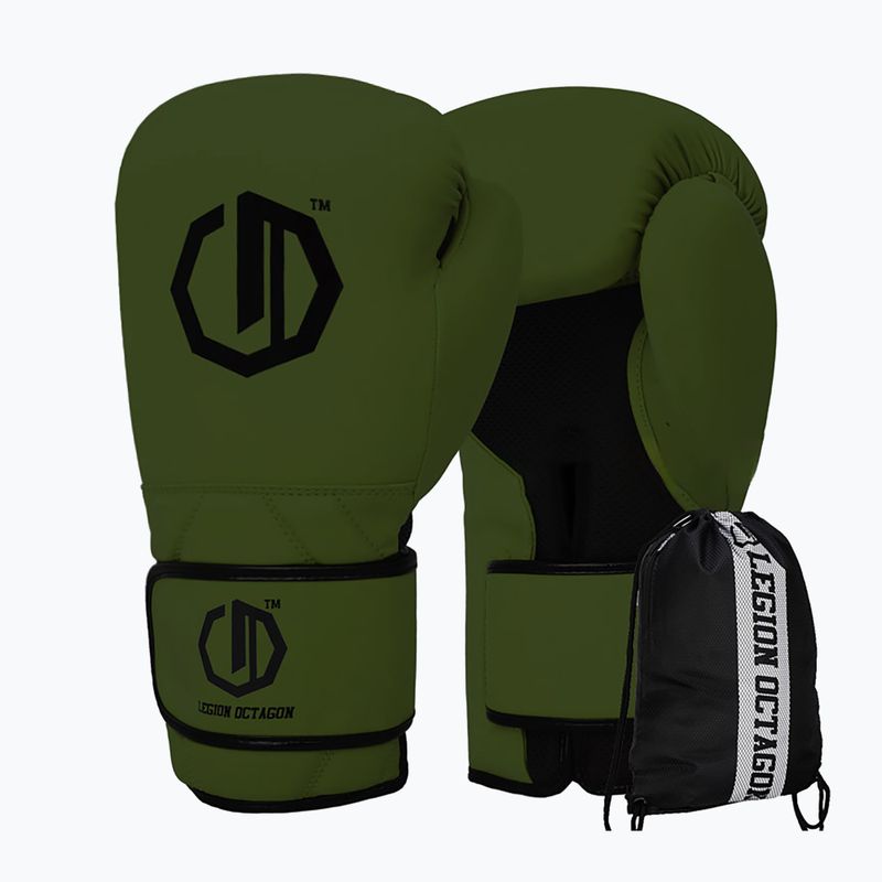 Boxerské rukavice Octagon Legion Enforcer + dark green bag