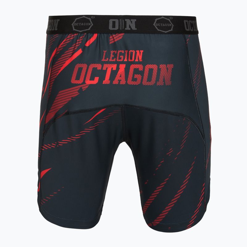 Pánske tréninkové šortky Octagon Legion Escape black/red 2