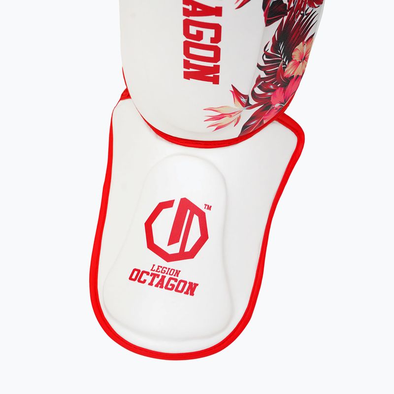 Chrániče holení Octagon Legion Flower white/red 3