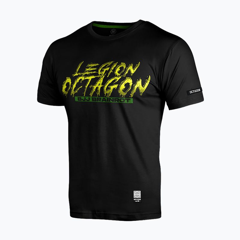 Pánske tričko Octagon Legion Brainrot Braziliano Crocodano black/multicolor
