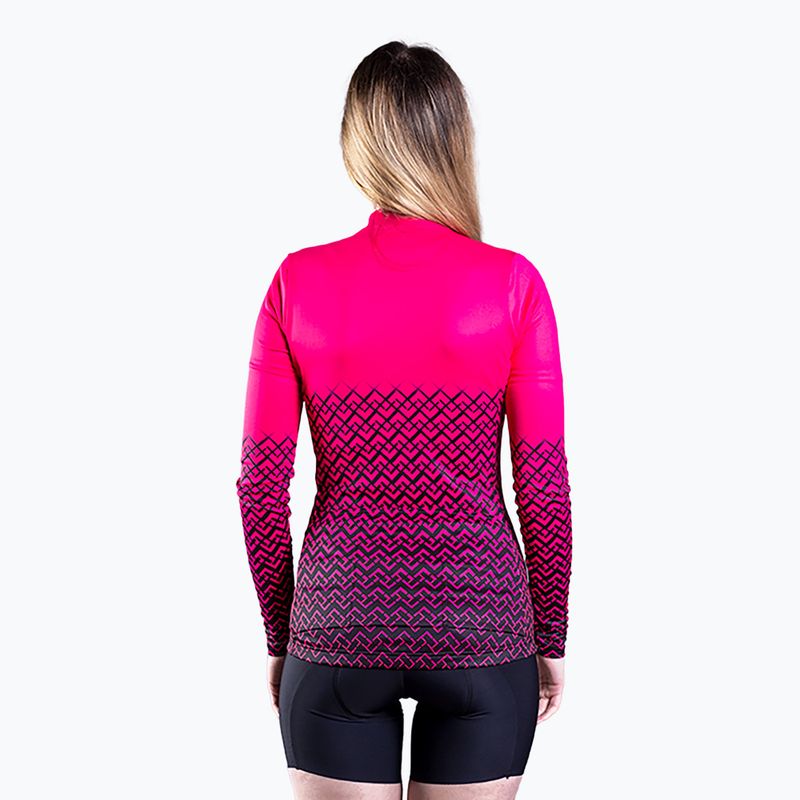Dámska cyklistická mikina Quest Limone magenta 2