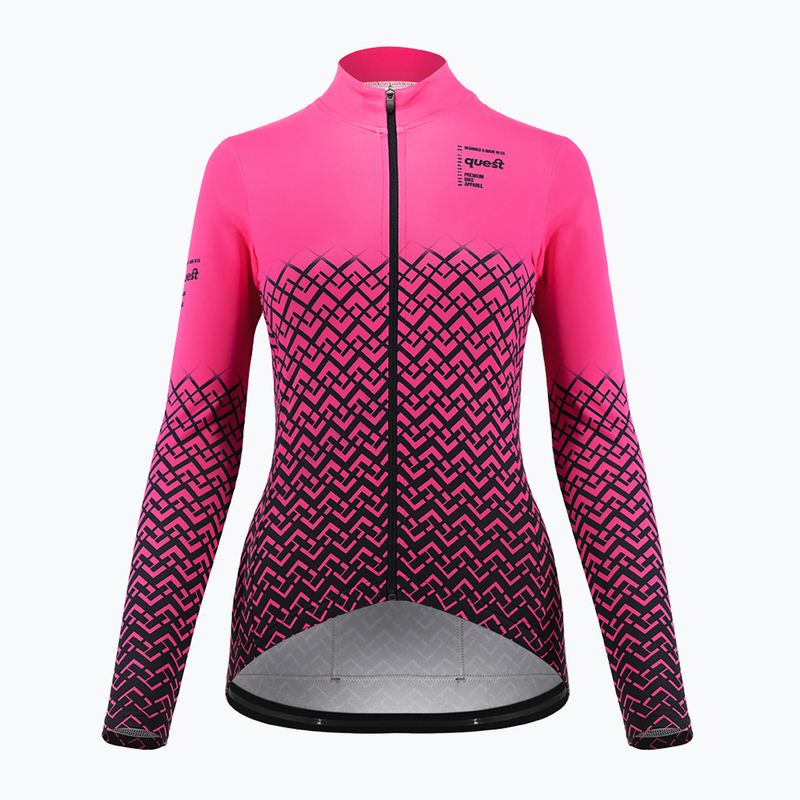Dámska cyklistická mikina Quest Limone magenta 3
