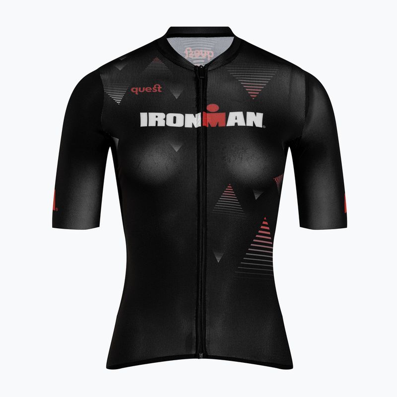 Dámsky cyklistický dres Quest Race Line France Iron Man čierny