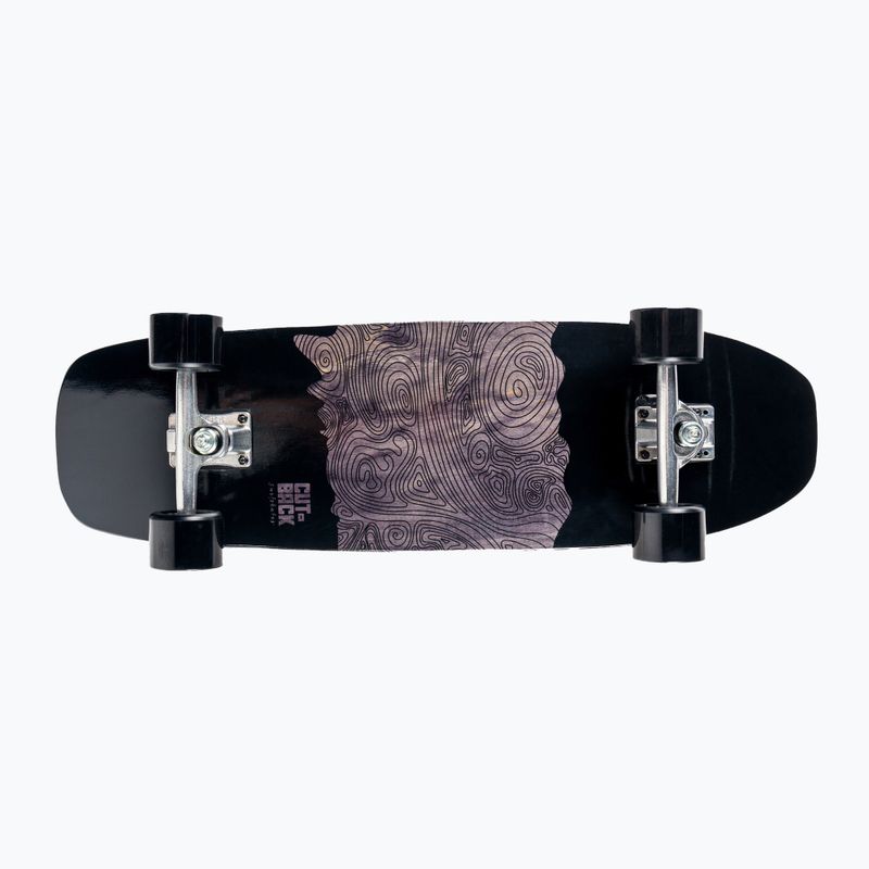 Surfskate skateboard CUTBACK Black Wave black 4