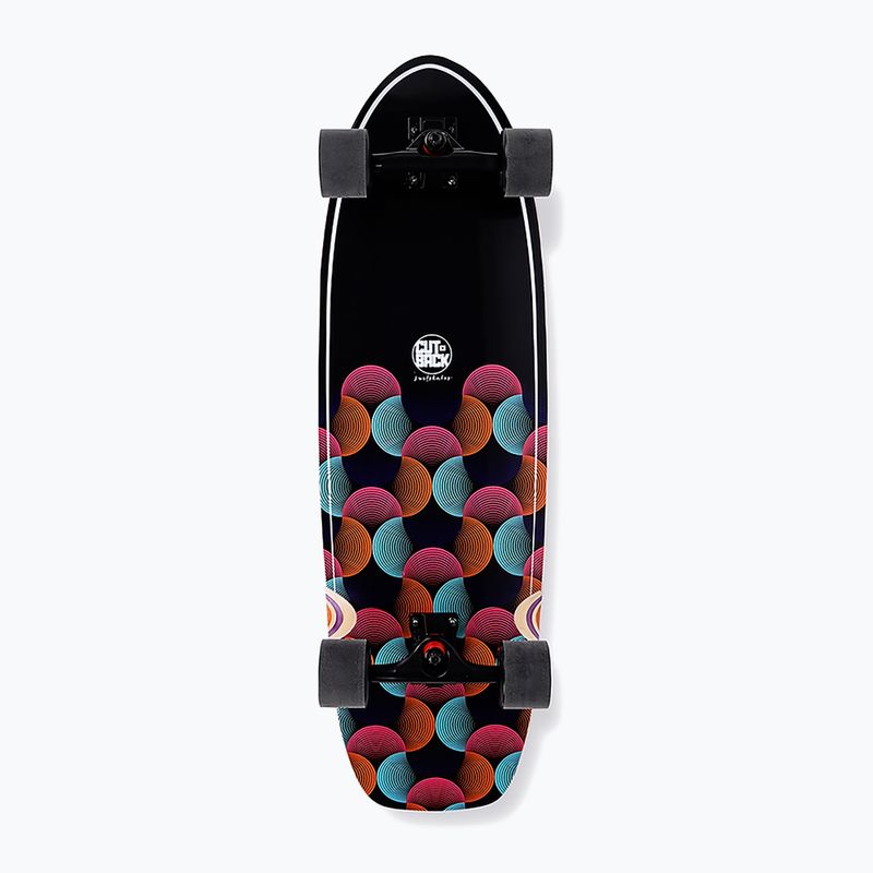 Surfskate skateboard Cutback Big Wave 34" čierny a farebný CUT-SUR-BWA 7