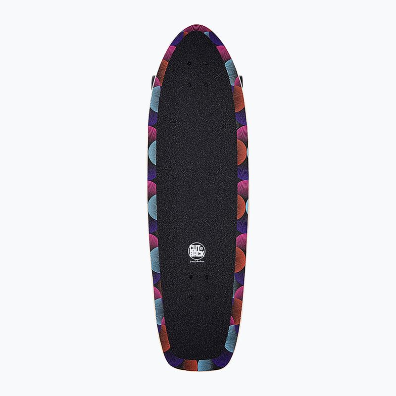 Surfskate skateboard Cutback Big Wave 34" čierny a farebný CUT-SUR-BWA 8