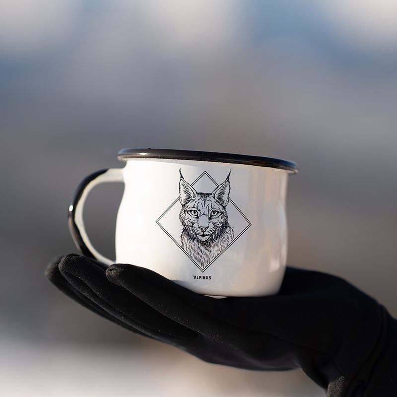 Turistický hrnček Alpinus Enamelled White Lynx 4