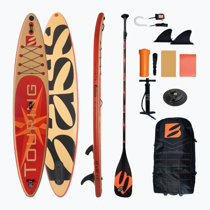 SUP doska Bass Touring SR 12'0" PRO + Extreme Pro M- červená