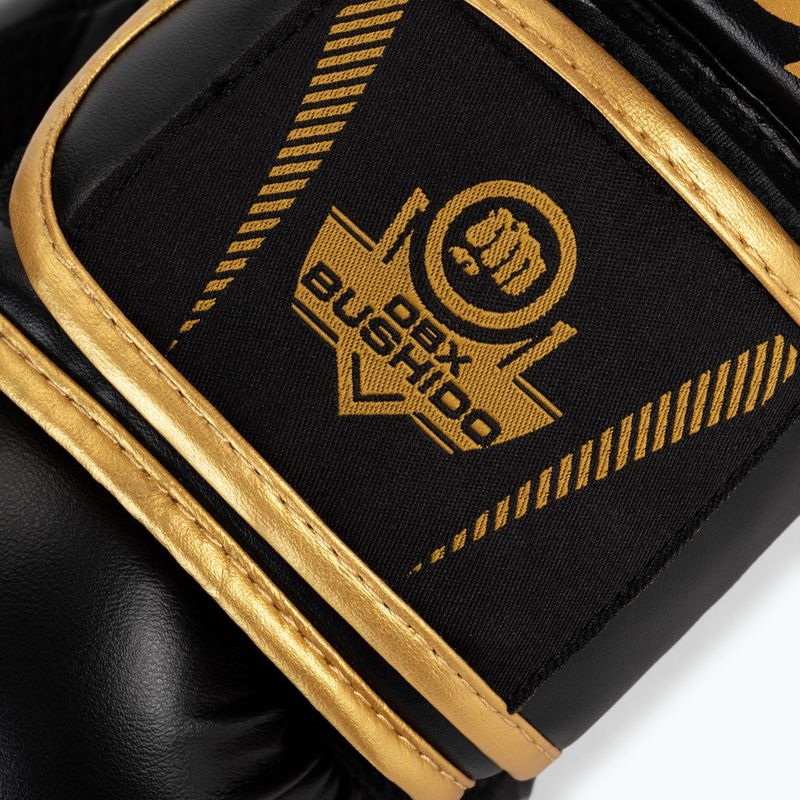 Boxerské rukavice DBX BUSHIDO "HAWK" Active Clima čierna a zlatá B-2v17 5