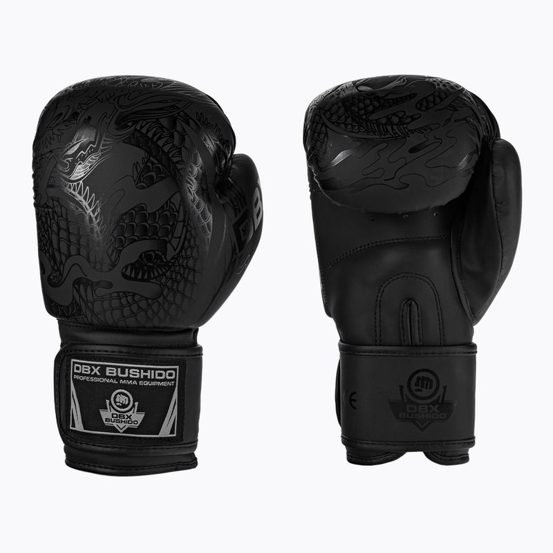 DBX BUSHIDO "Black Dragon" boxerské rukavice čierne B-2v18