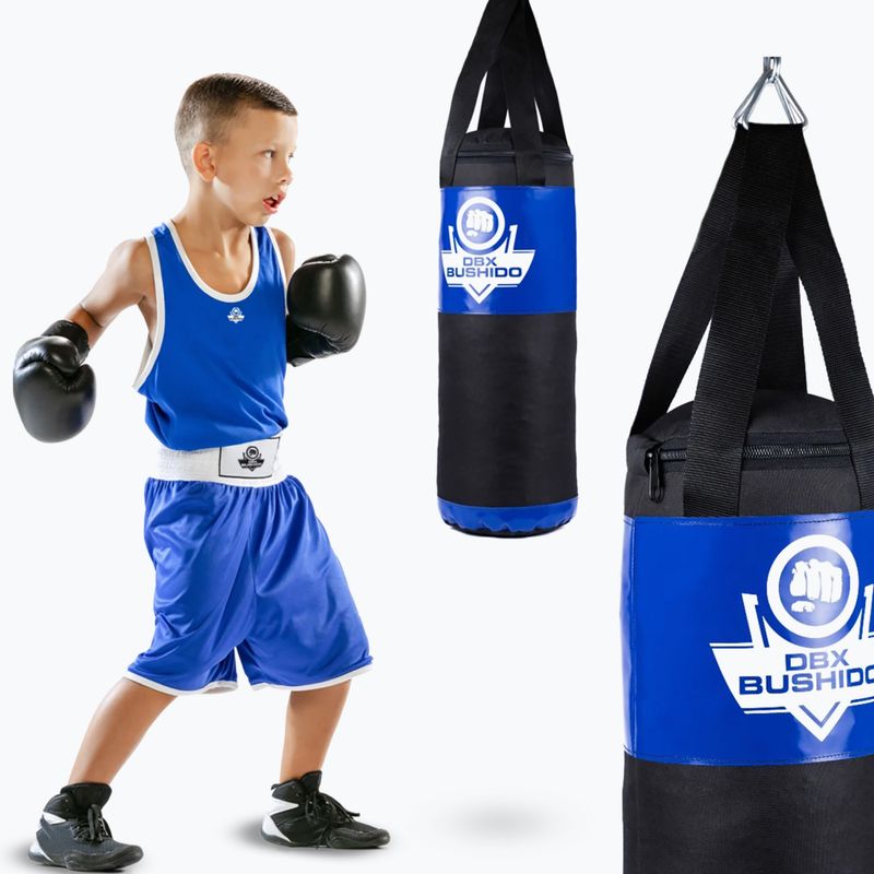 Detské boxovacie vrecie DBX BUSHIDO Kids 60 cm blue 9