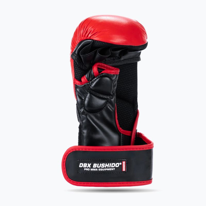 DBX BUSHIDO MMA Premium čierne/červené grapplingové rukavice 10