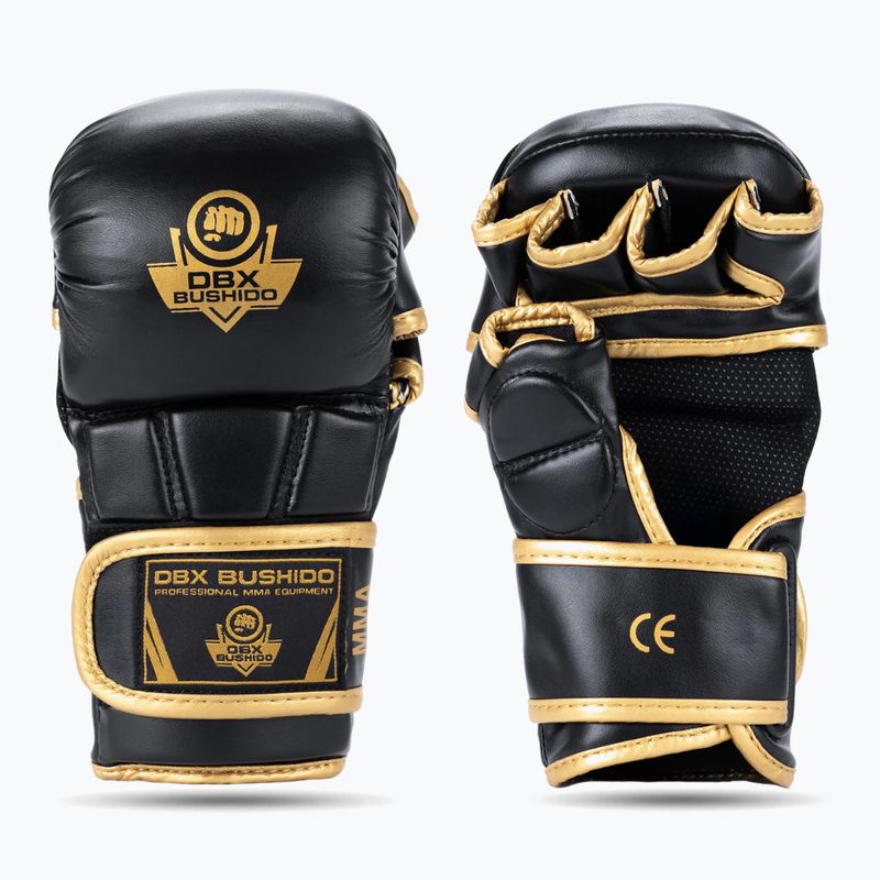 DBX BUSHIDO Master MMA grapplingové rukavice čierne/zlaté