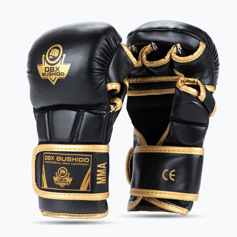 DBX BUSHIDO Master MMA grapplingové rukavice čierne/zlaté