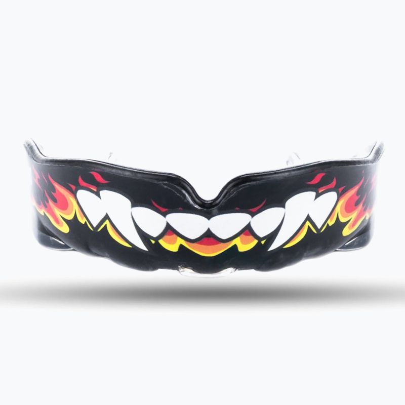 Chránič čeľuste DBX BUSHIDO Flame HydraGel black/white/yellow 3