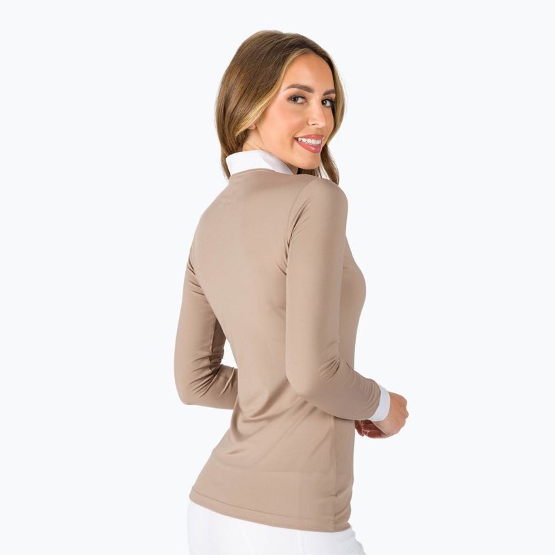 Dámske súťažné tričko s dlhým rukávom Fera Stradust beige 1.1.l 3