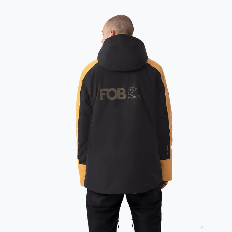 Pánska snowboardová bunda 4F M290 oranžová 2