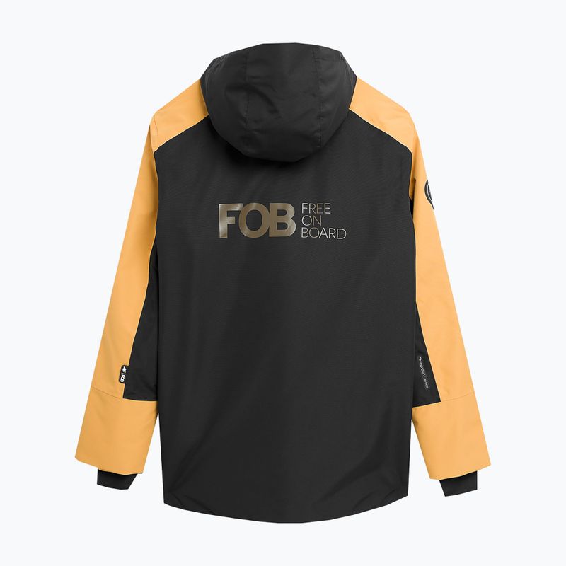 Pánska snowboardová bunda 4F M290 oranžová 4