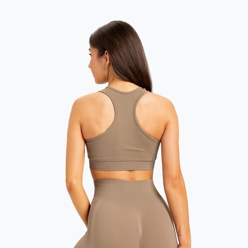 Gym Glamour push up fitness podprsenka béžová 320 2
