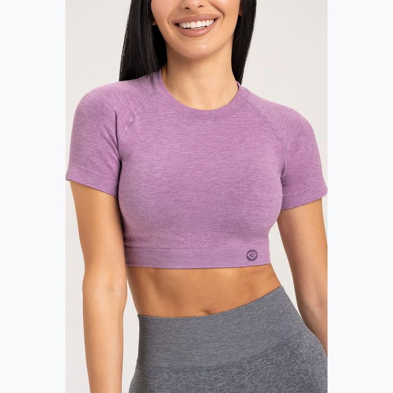 Dámske tréningové tričko Gym Glamour Seamless Rashguard lilac 3