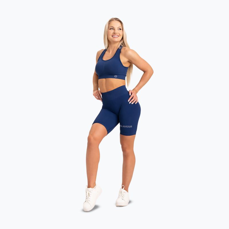 Dámske tréningové šortky Gym Glamour Bikery push up blue 317 12