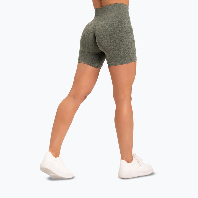 Dámske tréningové šortky Gym Glamour Seamless khaki 3