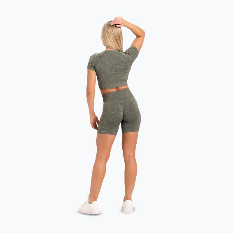 Dámske tréningové šortky Gym Glamour Seamless khaki 4