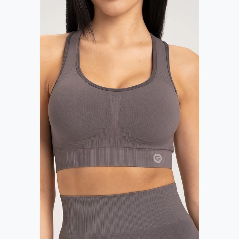 Tréningová podprsenka Gym Glamour Push Up šedá 3